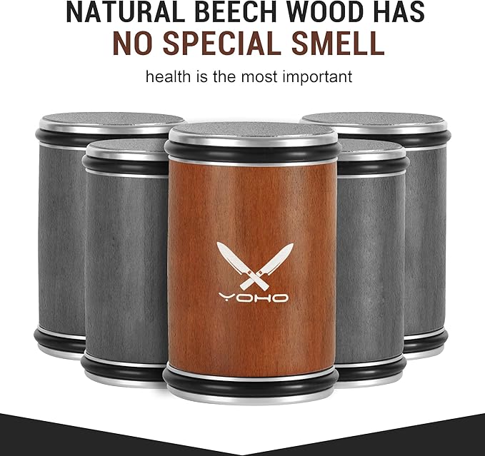 YOHO Rolling Knife Sharpener Kit, Upgraded Knife Sharpeners Industry Diamond Knife Sharpening Kit Tool Kitchen Knife Sharpener with 15 and 20 Degree Magnetic Angle Base for Kitchen Knives - Gifts