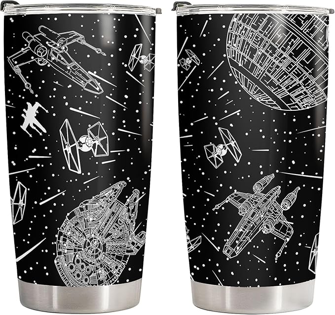 34HD Xmas Gifts - Starlight 20oz Tumbler with Handle, Starlight Stainless Steel Vacuum, Insulated Coffee Mug for Christmas, Leak-Proof Tumbler Gifts for Space Lover