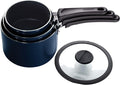 Tramontina Aluminum Non Stick 6-Piece Nesting Sauce Pan Set with Lids - Naval, Kitchen Nonstick Cookware Set, Dishwasher and Oven Safe