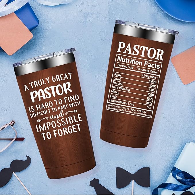 Pastor Gifts for Men - Pastor Christmas Appreciation Gifts - Thank You, Religious, Christian Gift for Pastors - 20oz Tumbler