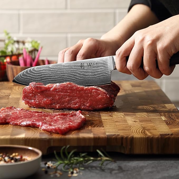 Wakoli Mikata 3-Piece Damascus Knife Set – Professional Kitchen Knife Set with VG10 Core, 67-Layer Damascus Steel and Ergonomic Micarta Handles – Premium Kitchen Knives Gift Set in Elegant Box