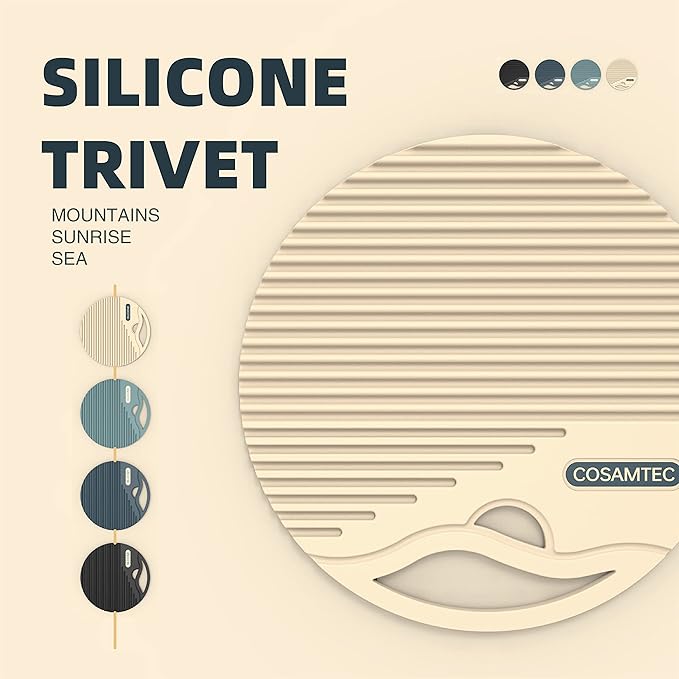 Silicone Trivets for Hot Dishes Heat Resistant Trivets for Hot Pots & Pans Multipurpose & Versatile Hot Pads for Kitchen & Countertop Table Coasters Set of 2
