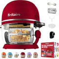 Non Toxic Air Fryer™ - Glass AirFryer 5 Quart w/ 360 Visibility, Self-Cleaning, 400F Vortex Air Fryer for Even Cooking, BPA-Free Teflon Free, 9-in-1 Functions, Rotisserie, Roast, Bake, Cherry