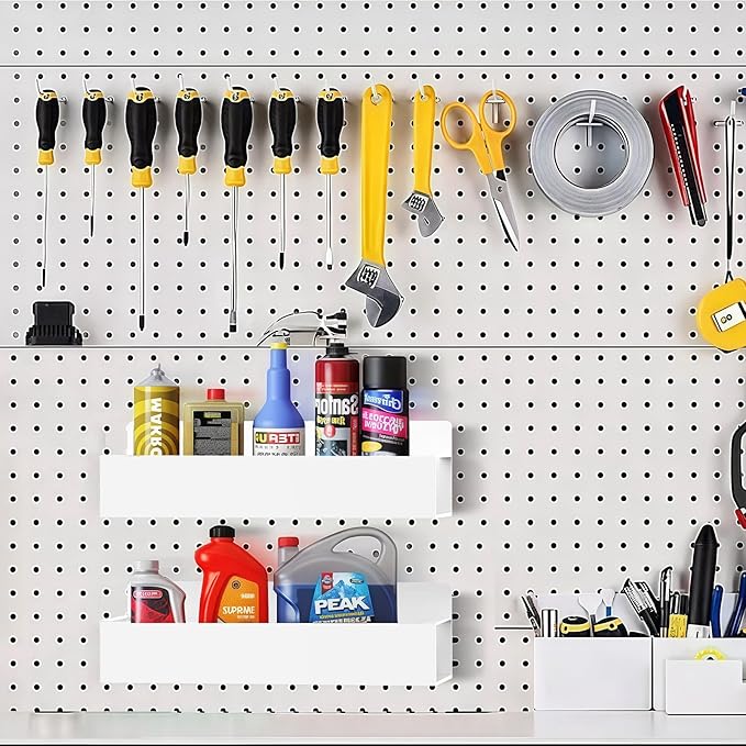 Magnetic Spice Rack Organizer for Fridge Seasoning Organizer for Kitchen storage with Screw Magnetic Shelf for Refrigerator and Oven (6pack-White)