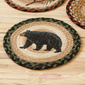 BLACK FOREST DECOR Black Bear Round Jute Trivet