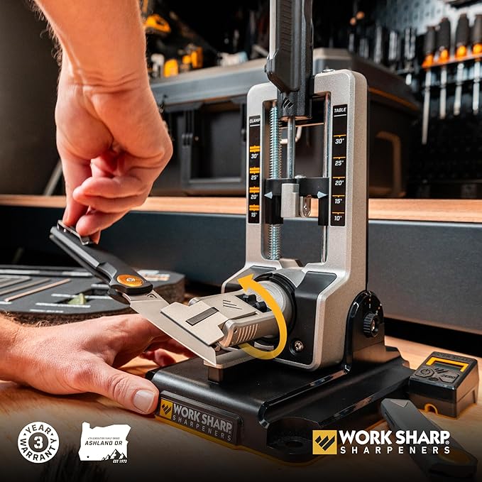 Work Sharp Ultimate Gift Bundle with Professional Precision Adjust Elite Knife Sharpener Kit and the Guided FIeld Sharpener