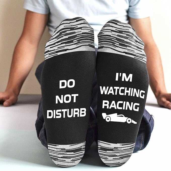 VICRAZY Racing Car, Sport Car Socks for Men, Women - Formula 1 Gifts, Racing Socks, Stocking Stuffers for Men, Women