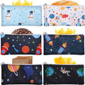 Chumia 6 Pcs Reusable Snack Bags Christmas Gifts Food Safety Washable Snack Bags Lunch with Zipper Portable Sandwich Bag Food Storage Pouch Double Layer(Astronaut,6.9 x 3.7 Inches)