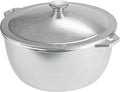 Traditional Cast Aluminum Pilaf Pot, Large Capacity, Coating-Free, Even Heat & Fast Cooking Dutch Oven with Lid for Searing, Stews & Rice (18L)