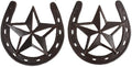 DII Decorative Trivet Set for Pots & Pans Dining Table Hot Pot Holder, Casted Metal, 8x8, Horseshoe & Star, 2 Piece