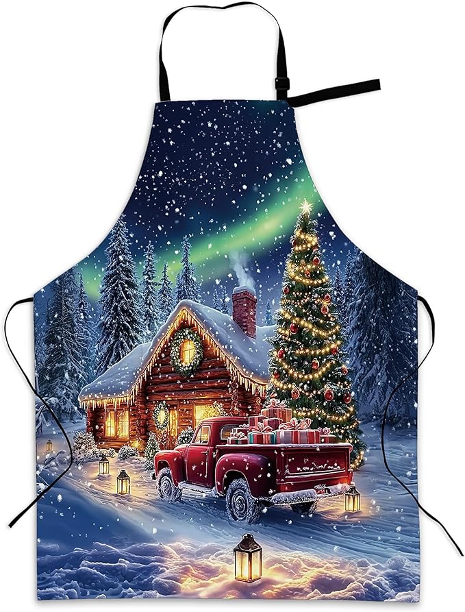 Cooking Apron for Women and Men,Adjustable Chef Bib Apron with 2 Pockets, Water and Oil Resistant for Kitchen Use