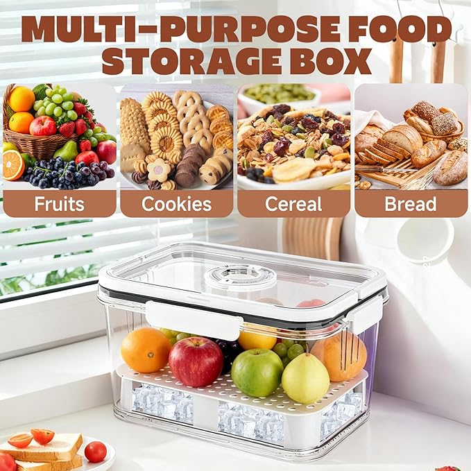 Bread Box for Kitchen Countertop | Airtight Bread Storage Container with New Upgrade Time Recording Lid – Bread Keeper for Homemade Bread, Donuts, Bagels, Toast, and Cookies