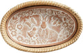 Bread Basket with Terracotta Warmer, Bread Basket for Serving, Sized 12.5" w x 8.5" d x 3.5" h, Nature Inspired Spring Friends Design