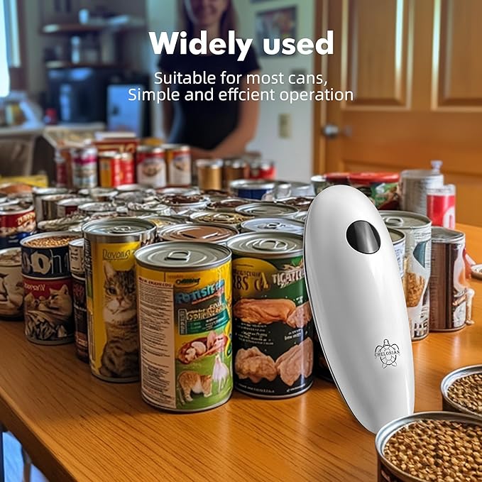 Electric Can Opener for Seniors,Automatic One-Touch Operation, Battery Operated Can Opener Hands Free, with Smooth Edge Cutting, Kitchen Gadget