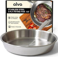 Alva Maestro 5-Ply Stainless Steel Frying Pan 9.5″ – Non-Toxic, Made without PFAS/PFOA/PTFE – Pro-Level Heat Control for No Hotspots, Induction & Oven Safe, Works on All Stovetops, Perfect Searing