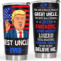 Gifts for Uncle Gifts from Niece Nephew - Great Best Uncle Ever Birthday Christmas Gift - 20 OZ Stainless Steel Insulated Travel Coffee Tumbler Cup