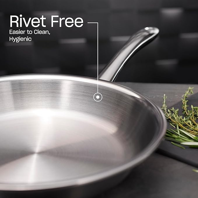 Fissler M5 Pro-Ply 5-ply Stainless Steel Frying Pan, 8 Inch