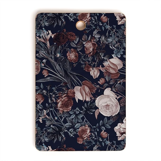 Society6 Bamboo Cutting Board- Kitchen Decor by Burcu Korkmazyurek - Unique Cutting Boards for Kitchen, 16" x 10.5" x 0.5", Night Forest XXV
