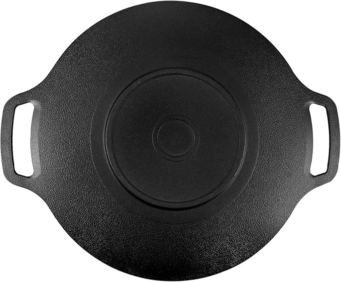 Korean Grill Pan with Nonstick 6-Layer Coating, 13" Round BBQ Griddle with Bag, Compatible for Induction, Gas Stove, Electric Cooktop, Indoor or Outdoor Grilling