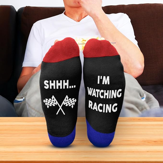 VICRAZY Racing Car, Sport Car Socks for Men, Women - Formula 1 Gifts, Racing Socks, Stocking Stuffers for Men, Women