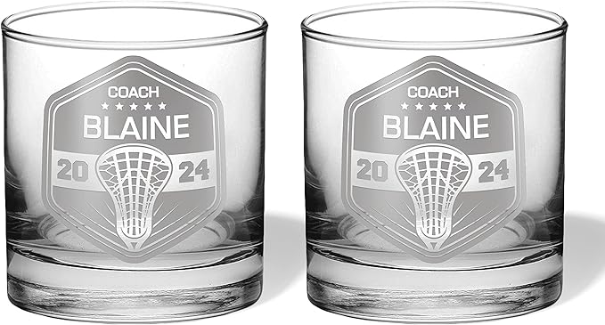 Personalized Lacrosse Coach gift - Coaches gift, Lacrosse, LAX, Lacrosse Coach, Beer glass, Coach gift, Lacrosse coach Gifts, Football Coach, Lax Coach (Lacrosse, Dbl Whiskey Gift Box)