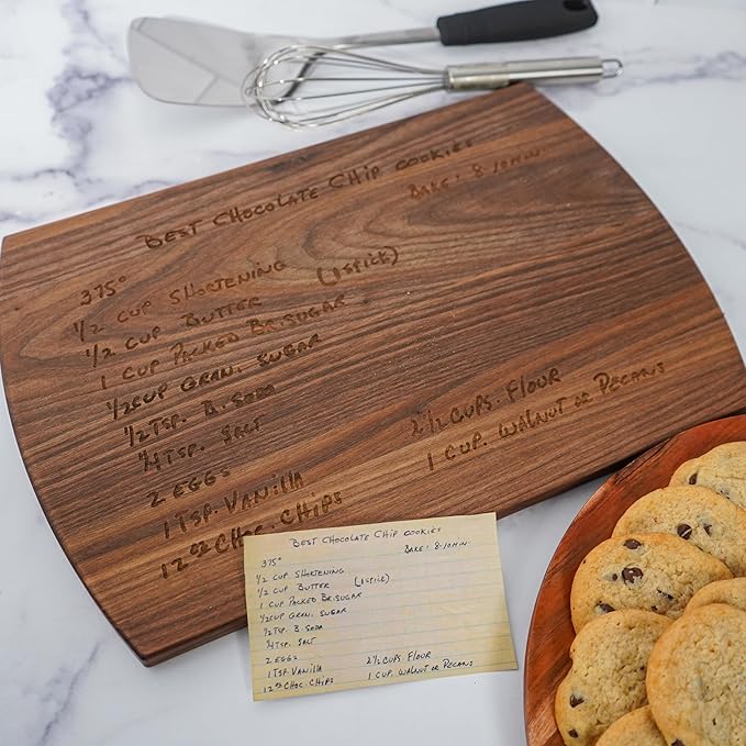 Blue Ridge Mountain Gifts Personalized Laser Engraved Recipe Cutting Board - Wood Cutting Board - Custom Gift for Dad - Great as Wedding Gifts, Christmas Gift, Mother In Law Gifts, Marriage Gifts