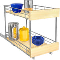 LYNK PROFESSIONAL® SELECT™ Pull Out Cabinet Organizer - 11" x 21" - Slide Out Drawer for Kitchen Cabinets - Sliding Pantry Shelves - Roll Out Shelf for Pots, Pans, Lifetime Ltd Warranty - 2 Tier