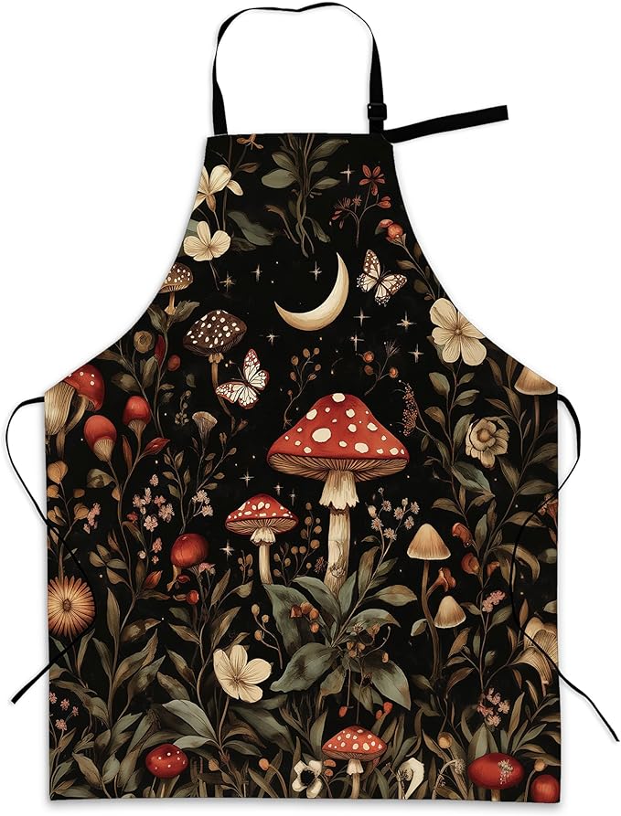 Kitchen Apron with Pocket,Waterproof Adjustable Neck and Long Ties, Cooking Baking Gardening Painting Apron for Women