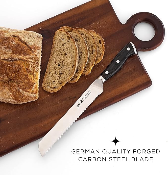 JoyJolt 8” Bread Knife. High Carbon x50 German Steel Kitchen Knife – Magnetic Gift Box.
