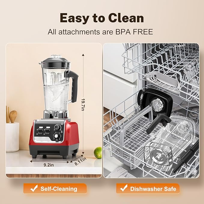 Blenders for Kitchen Powerful 1800 Watt Smoothie Blender 70 Oz Large Capacity and BPA-Free Containers with To-Go Cup Countertop Blender for Smoothies, Ice Crushing & Frozen Drinks