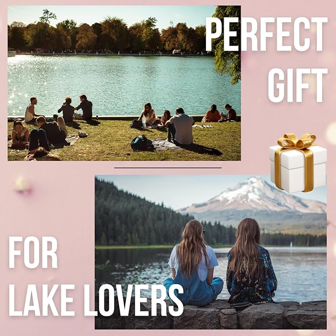 Onebttl Lake House Gifts for Women, 20oz Stainless Steel Insulated Tumbler, Housewarming Gifts for Lake Lovers - Rose Gold, Life is Better at the Lake 02