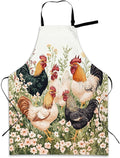 Kitchen Apron with Pocket,Waterproof Adjustable Neck and Long Ties, Cooking Baking Gardening Painting Apron for Women