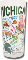 Catstudio Michigan State University Drinking Glass, 15oz, Dishwasher Safe