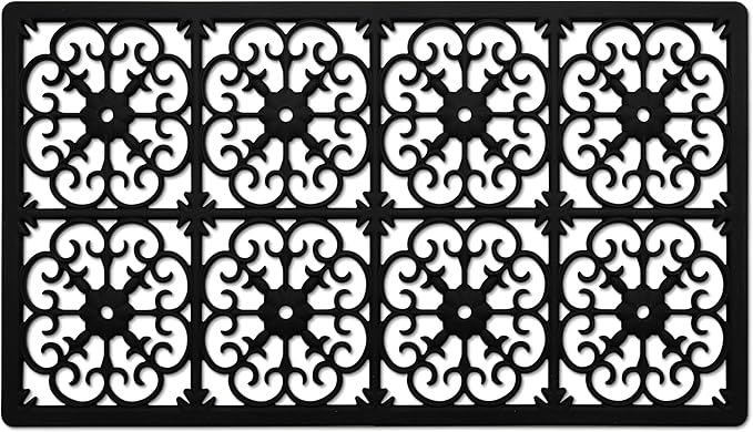GASARÉ, Extra Large, Thick, Silicone Trivet for Hot Dishes, Pots, and Pans, Heat Resistant Mat for Countertop, Hot Pad for Kitchen, Easy to Clean, 21 x 12 x 3/8 Inches, Black