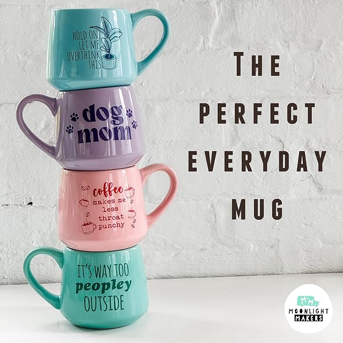 Moonlight Makers Downtown Asheville NC AVL Ceramic 16oz Coffee Mug, Coffee Lovers Gift Ideas, Funny Novelty Coffee Cups, Cute Pastel Mugs for Women, Tea Mug