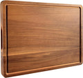 Large Acacia Wood Cutting Board for Kitchen, 17x12 Inch Reversible Wooden Chopping Board Charcuterie Board with Juice Grooves and Handle for Meat, Cheese, Vegetables, Fruits, Bread