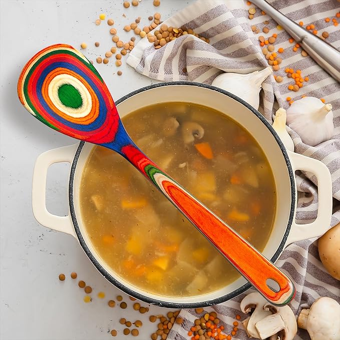 Totally Bamboo Baltique Marrakesh Collection 7 Piece Cooking Utensil Set, Safe for Nonstick