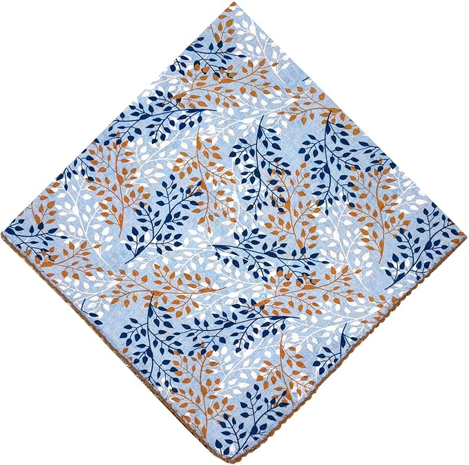 21x21 inches 100% Cotton Bandana for Women - Soft Square Scarf, Multi-Purpose Head Covering, Hair Bandana
