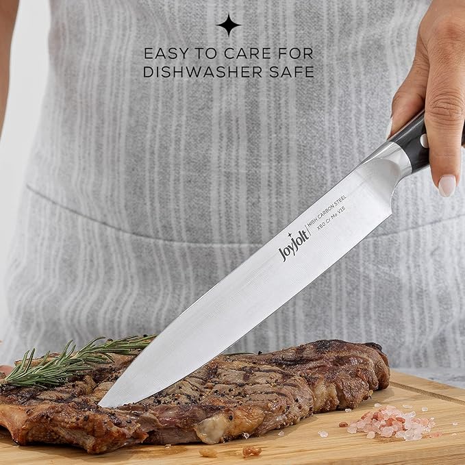 JoyJolt 8” Carving Knife. High Carbon x50 German Steel Kitchen Knife. Magnetic Gift Boxed Brisket Knife