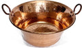 Cazo De Cobre, 16" Authentic Copper Pot, Heavy Duty Hammered Wok Jam Pan, Made in Mexico, Cooking Pot for Mexican Food
