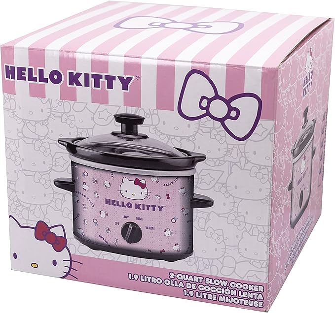 Uncanny Brands Hello Kitty 2qt Slow Cooker - Cook With Your Favorite Sanrio Characters