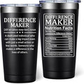 Difference Maker Gifts - Christmas Thank You Gift for Men Women - Teacher Appreciation Gifts - Inspirational Gift for Coworker, Boss, Assistant, Employee - 20oz Tumbler