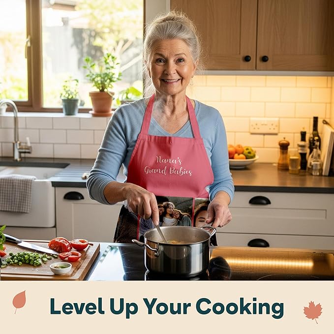 Winslow & Brody Custom Photo Aprons - Ships Next Day - USA Made - Gift for Loved Ones - Chef Apron for Women and Men