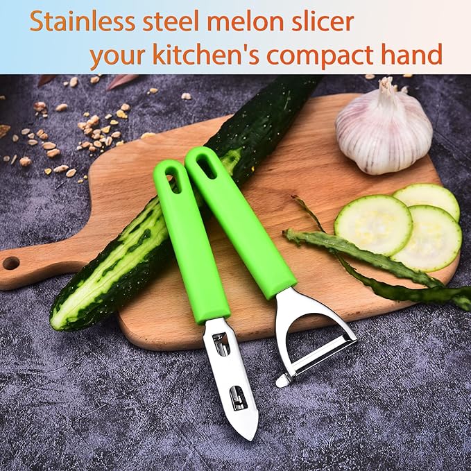 Vegetable peeler, kitchen stainless steel 2-piece set, equipped with ultra sharp stainless steel blades and comfortable grip, potato peeler, carrot peeler, apple peeler, kitchen peeler