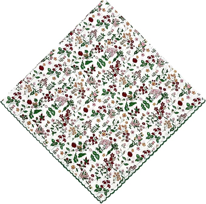 21x21 inches 100% Cotton Bandana for Women - Soft Square Scarf, Multi-Purpose Head Covering, Hair Bandana