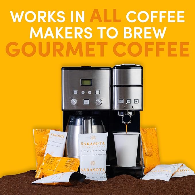 Coffee Packets – 2oz Ground Coffee Packs, Breakfast Blend, 36 Single-Pot Pouches, Low Acid Medium Roast, Mold-Free, Ideal for Office & Hospitality