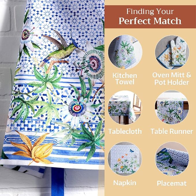 Maison d' Hermine 100% Cotton Apron for women with Pocket Kitchen Chef Apron for Men Cooking Gardening Server Waitress