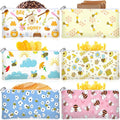 Chumia 6 Pcs Reusable Snack Bags Christmas Gifts Food Safety Washable Snack Bags Lunch with Zipper Portable Sandwich Bag Food Storage Pouch Double Layer(Bees,6.9 x 3.7 Inches)