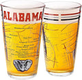 Greenline Goods – University of Alabama Crimson Tide College Pint Beer Glasses (Set of 2), 16 oz – Full-Color Logo + Campus Map
