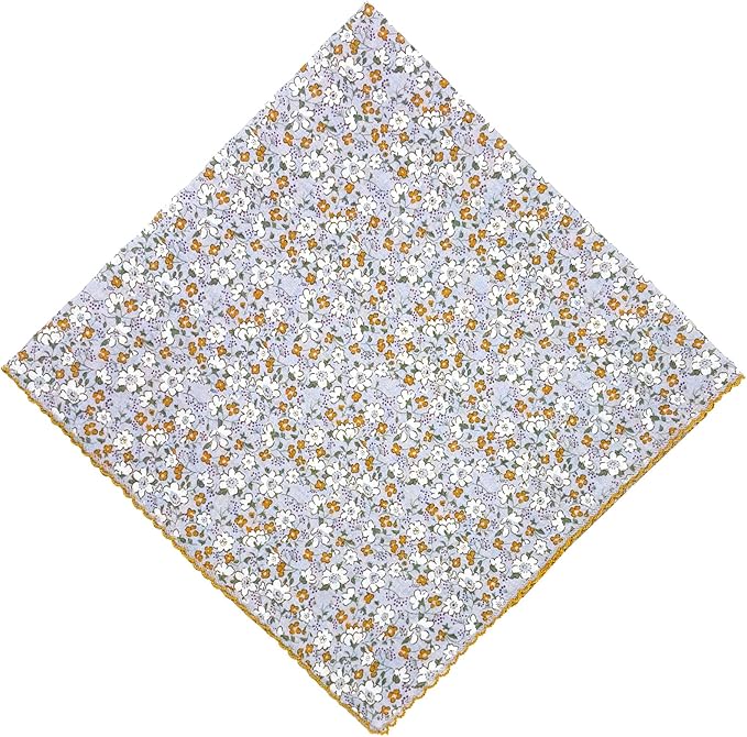 21x21 inches 100% Cotton Bandana for Women - Soft Square Scarf, Multi-Purpose Head Covering, Hair Bandana